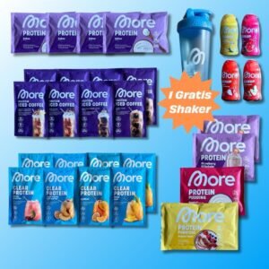 XXL Protein Box - MORE Nutrition - (Zerup, Clear Whey, Protein Iced Coffee, Protein Milkshake, Protein Sahne, Protein Grie?pudding, Protein Pudding, Shaker)